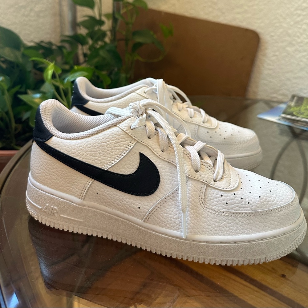 White and Black Nike Air Force 1s / women’s size 9